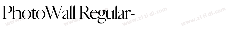 PhotoWall Regular字体转换